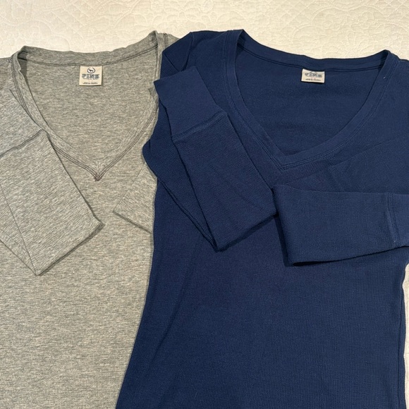 PINK Victoria's Secret Tops - Pink Victorias Secret Small Thermals (2) Gray & Navy